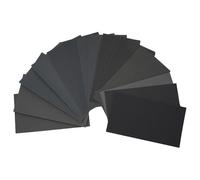 Serenophile Papel de lija húmedo y seco, hojas abrasivas de carburo de silicio, grano 400-3000, paquete surtido para metal, madera, pulido de pintura automática, 15 piezas