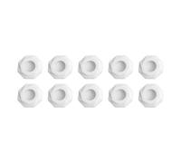 Serenophile Paquete de 10 cubiertas de desbordamiento para fregadero con válvula de cierre integrada para prevención de olores y disuasión de plagas, tapón de desbordamiento ABS para baño/cocina, 28 x