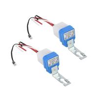 Serenophile Paquete de 2 interruptores de control de luz de 220 V CA con sensor crepuscular de encendido y apagado automático para farola de jardín, lámpara de jardín al aire libre, clasificación IP