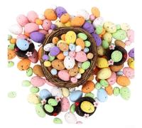 Serenophile Para mini huevos de Pascua de espuma, 100 unidades, multicolor, varios tamaños para manualidades, decoración de fiestas, cestas de relleno de suministros de arte para niños (medios)