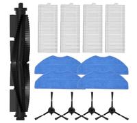 Serenophile Piezas de repuesto para Tefal X-Plorer, cepillo principal, cepillos laterales, kit de paños de fregona, compatible con la serie 70/140/75, accesorios de aspiradora robot