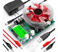 Serenophile Probador de carga electrónico ajustable, carga de corriente constante USB, capacidad de 150 W, 200 V, 20 A, pantalla LCD, refrigeración inteligente del ventilador para batería, prueba de