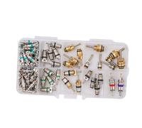 Serenophile R134a - Kit de herramientas de servicio de aire acondicionado, adaptador de 0.25 pulgadas y 0.3 pulgadas, alta resistencia, 2 herramientas + 100 núcleos, reparación de aire acondicionado