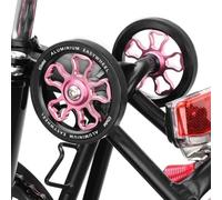 Serenophile Ruedas plegables para bicicleta, ruedas fáciles, rodillos de goma de aleación de 70 mm, rodamiento de baja fricción, conducción suave, paquete de 2 para Brompton 3Sixty