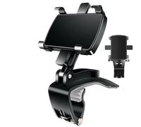 Serenophile Soporte para teléfono de coche, soporte para salpicadero, soporte de clip giratorio de 360 grados para navegación GPS, operación manual, almohadilla antideslizante, accesorios para