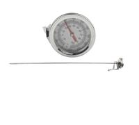 Serenophile Termómetro de tierra para compostaje, 50 cm, acero inoxidable, sonda de esfera para compostaje de jardín, control de temperatura del suelo, color plateado