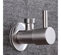 Serenophile Válvula triangular de acero inoxidable 304, válvula de parada angular montada en la pared para calentador de agua, inodoro, lavabo, control de entrada con cubierta decorativa