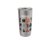 Seres Yokai de Japón Vaso térmico de acero inoxidable de doble pared