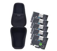 SErgcrFXb Caso Duro para la Impresora de Etiqueta 5PK TZ231 Compatible con Suministros de Impresora PT E100 PT E105 PT E110 PT H105 PT H110(1 Case 5 Label 01)