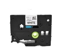 SErgcrFXb Cinta de satén de 12 mm 4m Compatible con Suministros de Impresora para el número de Pieza TZE RE34 TZ RN34 TZE RE31 TZ R234 TZE RG34 TZ RW34(Black on White)