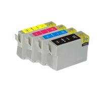 SErgcrFXb Color Compatible con Tinta Cartucho de 4 Paquete Compatible con Suministros de Impresora T1001 T1002 T1003 T1004 para el número de Pieza Oficina de Estilos B40W B1100 BX310FN BX600FW(1 Set)