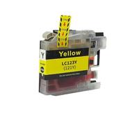 SErgcrFXb Compatible con Suministros de Impresora LC121 123 LC123 Cartucho de Tinta para MFC-J650DW MFC-J6720DW MFC-J6520DW DCP-J4110DW DCP-J132W(1Yellow)