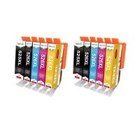 SErgcrFXb PGI525 CLI526 PGI 525 CLI 526 Cartuchos de Tinta Compatibles con Modelos de impresor(10Pcs)