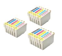 SErgcrFXb T0801 T0802 T0803 T0804 T0805 T0806 Color Compatible con Suministros de Impresora Stylus Photo R265 RX610(3 Set 18Colors)