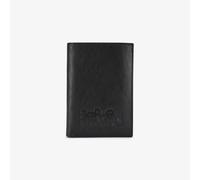 Serge Blanco Billetera Vertical Baltimore de Cuero con Logo en relieve Negro