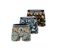 Serge Blanco Boxer Hombre, Calzoncillos Hombre Transpirable y Ultra-Suave (Juego de 3), Azul/Verde/Rojo y, XL