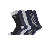 SERGE BLANCO Calcetines Hombre algodón peinado - lote de 6 - Calcetines Altos, cómodos y suaves