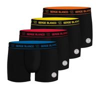 Serge Blanco Calzoncillos Hombre Algodón, Boxer Hombre, Transpirable, Agradable (Juego de 4), Negro/azul/rojo/naranja/amarillo, L