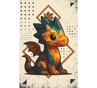 Sergeant General Dragon || Lined Notebook, 6x9, 120 Pages: Perfect for journaling, creative writing, or daily notes with a bold geometric fantasy flair