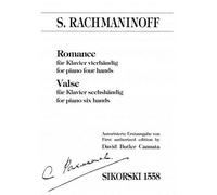 Sergei Rachmaninov: Romance/Valse. Partituras para Piano Duos, Pianos Seis Manos: Autorisierte Erstausgabe. piano (4 hands), piano (6 hands).
