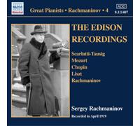 Sergei Rachmaninov The Edison Recordings (CD) Album (Importación USA)