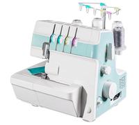 Serger Overlock de alta resistencia con capacidad de 2-3-4 puntadas, trampa de recorte, prensatelas a presión, calibre ajustable para principiantes y profesionales