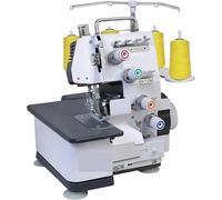 Serger Overlock Machine Profesional Semi-Industrial - Marco de metal resistente 3-4 hilos, sistema Overlock suave y duradero
