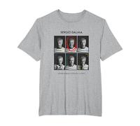 Sergio Dalma Camiseta, Hombre Tallas Grandes, Gris Jaspeado, 4X Alto
