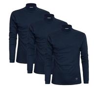 Sergio Tacchini Camiseta Cuello Alto para Hombre cálido algodón Pack de 3, Azul XXL