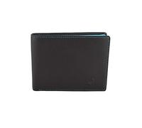 Sergio Tacchini Cartera Hombre Piel Genuina, Interior Multicolor, Multicompartimento, Tarjetero Documentos, Marrón