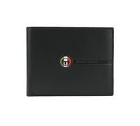 Sergio Tacchini Cartera para Hombre de Piel Auténtica, Delgada con Portatarjetas