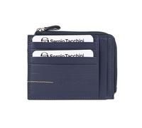 Sergio Tacchini Cartera para Hombre de Piel Auténtica, Delgada con Portatarjetas