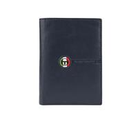 Sergio Tacchini Cartera Vertical para Hombre de Piel Auténtica, Delgada con Portatarjetas