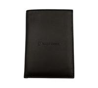 Sergio Tacchini Cartera vertical para hombre de piel auténtica negra con bolsillo monedero y porta documentos - Diseño elegante, compacto y funcional, Negro , Piccolo, Moderno