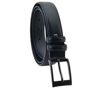 Sergio Tacchini Cinturón para hombre en piel auténtica, hebilla acortable sin níquel (Azul una costura, 115 cm (TG 50-52))