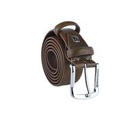 Sergio Tacchini Cinturón para hombre Exterior Cuero PU Interior, hebilla sin níquel (Tabaco (696) 3,5 cm, 115 (tg 50-52))