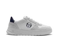 Sergio Tacchini Court Classic MP - Zapatillas unisex para hombre y mujer, con cordones, tallas 36-46, White Antique White Maritime Blue 3514, 44 EU