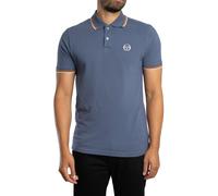 Sergio Tacchini de los hombres 020 Camisa polo con cuello a rayas, Azul