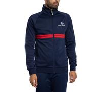 Sergio Tacchini Hombre Nueva Chaqueta Deportiva Dallas, Maritime Blue/White/Adrenaline Rush, M
