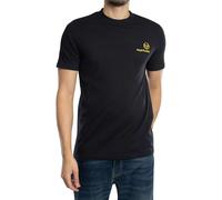 Sergio Tacchini Hombre Camiseta Felton, Black/Gold, M