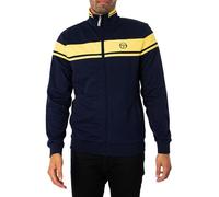 Sergio Tacchini Hombre Chamarra Deportiva Damarindo, Maritime Blue/Lemon Drop, XL
