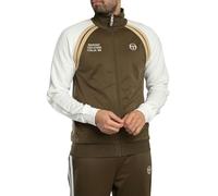Sergio Tacchini Hombre Chaqueta Deportiva Ghibli Davis, Dark Olive/Gardenia/Mojave Desert, M
