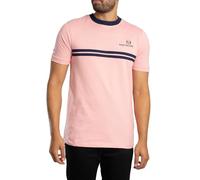 Sergio Tacchini Hombre Nueva Camiseta Supermac, Quartz Pink/Maritime Blue, S