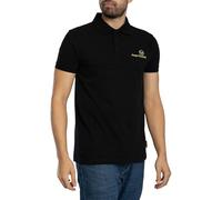 Sergio Tacchini Hombre Polo Supermac Primo, Black/Gold, L