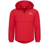 Sergio Tacchini Into Anorak Hombre Windbreaker Chaqueta 1/4 Zip Azul Rojo Nuevo