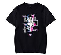 Serial Experiments Lain Camiseta unisex casual cuello redondo manga corta anime merch moda retro clásica camiseta, Negro, 46