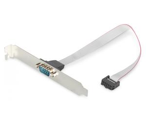 Serial Slot Bracket cable, D-Sub9 - IDC 2x5pin M/F, 0.25m, serial, DTK, be
