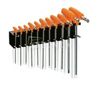 Beta 96T/SP11 - Juego de 11 llaves macho hexagonales acodadas con mango (art. 96T) con soporte