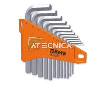 Beta 96/SC12 - Juego de 12 llaves macho hexagonales acodadas (art. 96) con soporte