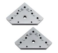 Serie 4040 58 x 58 mm M12 conexión de aluminio soporte de esquina placa junta en forma de L conector de extrusión (2 piezas)